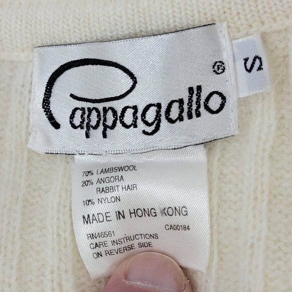 Vintage Pappagallo Beaded Pearl Off-Shoulder Sweater | Angora Wool Blend - Picture 8 of 11